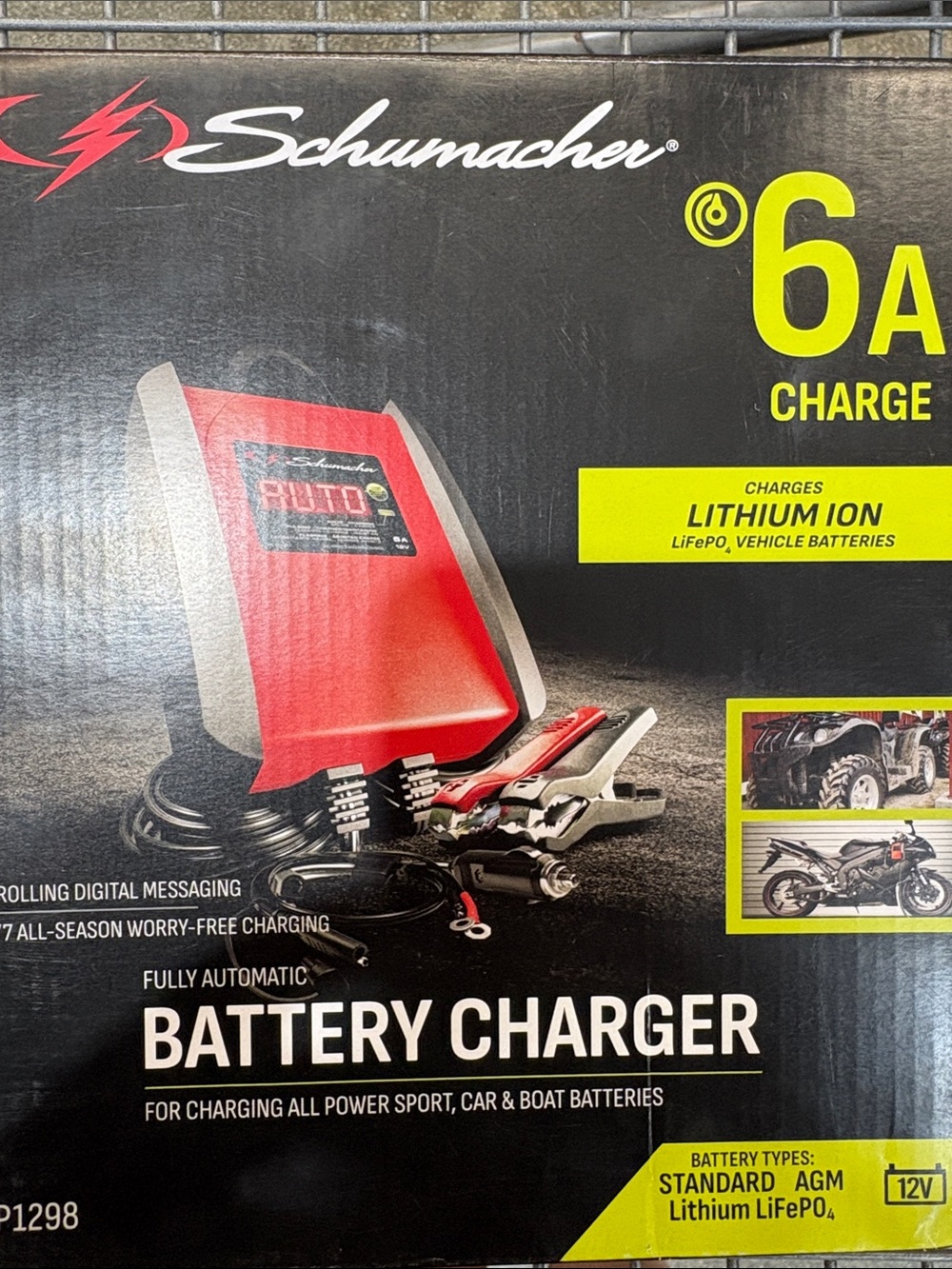 Schumacher 6A Battery Charger - Red and Black